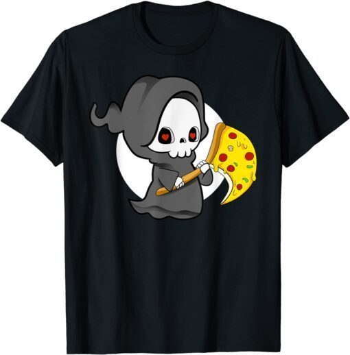 Reaper With Pizza Tee Shirt