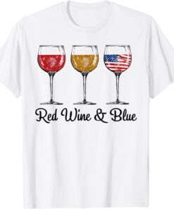 Red White & Blue 4th of July Red White Blue Glasses Tee Shirt