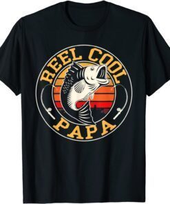 Reel Cool Papa Fishing Fathers Day Father For Dad Daddy Tee Shirt