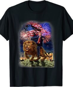 Republican President Donald Trump Riding War Lion Tee Shirt