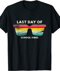 Retro Last Day Of School Vibes Graduation Out For Summer Tee Shirt