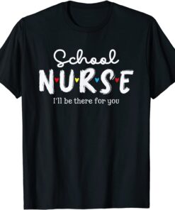 School Nurse Plaid Red Love Heart Stethoscope RN Nurse Mom Tee Shirt