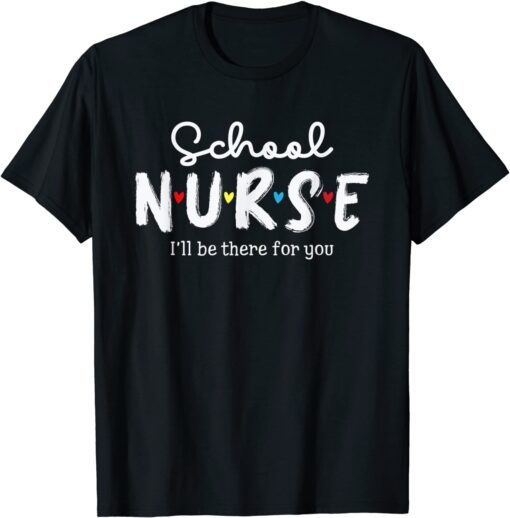 School Nurse Plaid Red Love Heart Stethoscope RN Nurse Mom Tee Shirt