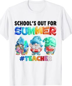 School's Out For Summer Teacher Gnome Vacation Tee Shirt