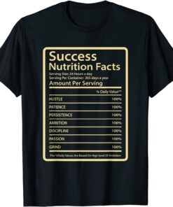 Success Nutritional Facts Label Tee Shirt