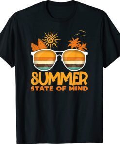 Summer State Of Mind Retro Sunglasses Vacation Beach Trip T-Shirt