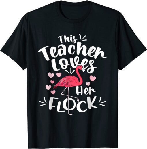 This Assistant Principal Loves Her Flock Flamingo Teacher Tee Shirt