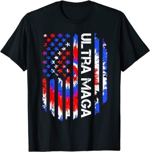 Tie Dye American Flag We The People Ultra Maga Patriotic Tee Shirt