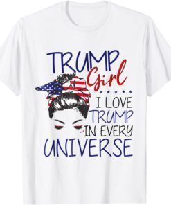 Trump Girl Messy Bun I Love Trum Ultra Maga Classic T-Shirt