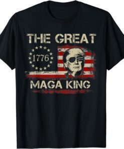 Trump Sunglasses American Flag The Great Maga King Tee Shirt