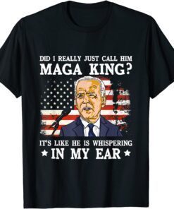 Trump Whispering In Biden's Ear Ultra Maga Biden Meme Tee Shirt