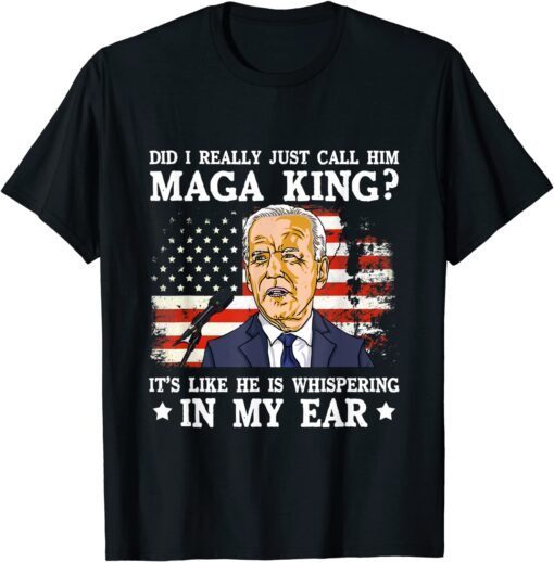 Trump Whispering In Biden's Ear Ultra Maga Biden Meme Tee Shirt