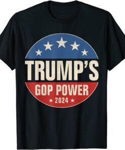 Trump’s GOP Power Ultra MAGA Trump Anti Biden USA Flag Tee Shirt