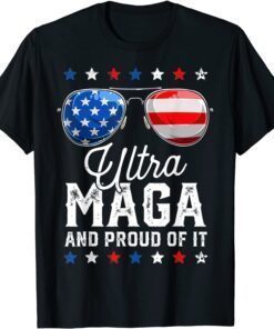 Ultra MAGA And Proud Of It Anti Biden Vintage Sunglasses Tee Shirt