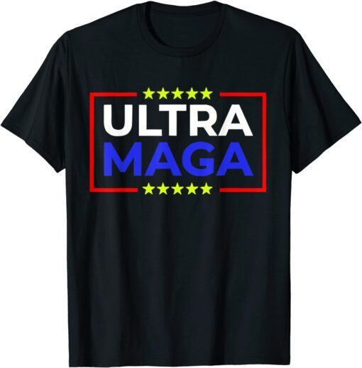 Ultra MAGA Anti-Biden Patriotic American Flag Independence Tee Shirt