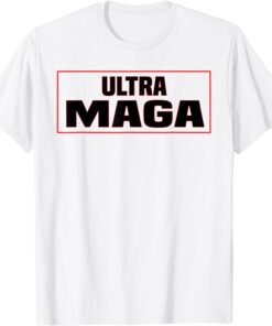 Ultra MAGA Anti Biden US Flag Pro Trump Trendy Tee Shirt