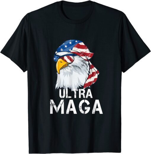 Ultra MAGA Patriotic Eagle 4th Of July American Flag USA Classi Shirt