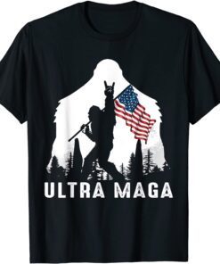 Ultra Maga Bigfoot America Flag - Ultra Maga Bigfoot 2024 Tee Shirt