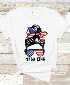 Ultra Maga Messi Bun maga King President Donald Trump Tee Shirt