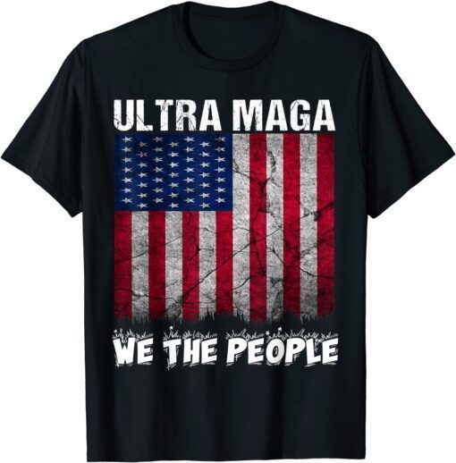 Ultra Maga Retro Vintage American Flag cool Ultra Maga T-Shirt