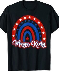 Ultra Maga US Flag Rainbow Trump Supporter Patriotic Tee Shirt