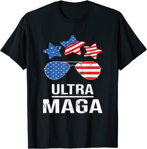 Ultra Maga Us Flag Sunglasses Ultra-Maga Tee Shirt