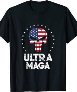 Ultra Maga Vintage American Flag Ultra-Maga Tee Shirt