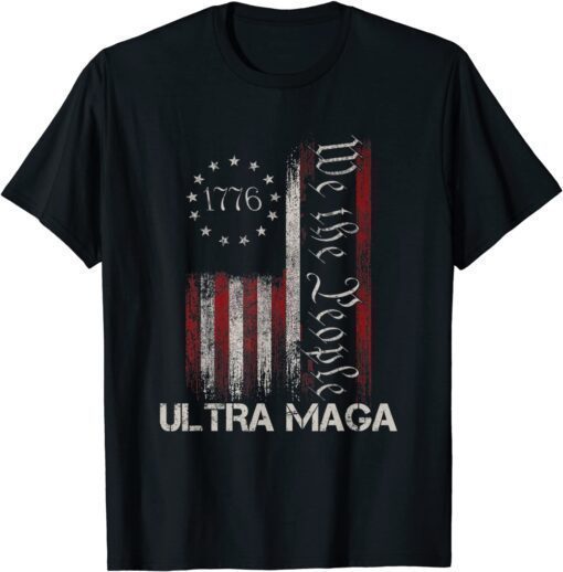 Ultra Maga Vintage American Flag Ultra-Maga US Flag T-Shirt