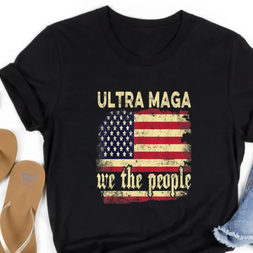 Ultra Maga We The People Flag Tee Shirt