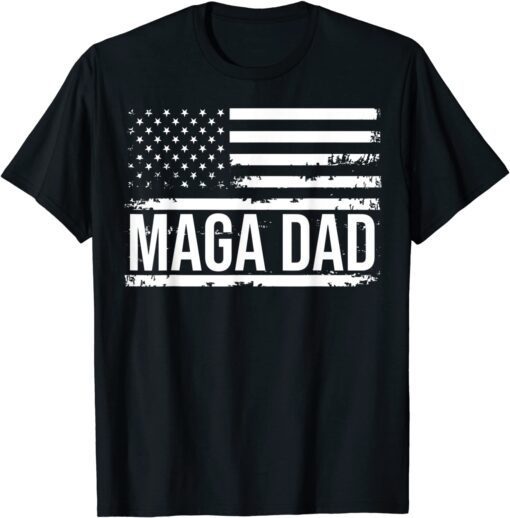 Ultra Maga dad Proud Ultra-Maga Usa flag fathers day king Tee Shirt