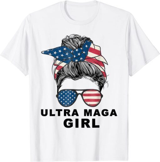 Ultra Mega Girl Patriotic Trump Republicans Conservatives Tee Shirt