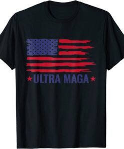 Ultra Mega Patriotic Trump Republicans American Flag Tee Shirt