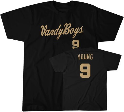 Vanderbilt Baseball: Carter Young 9 Tee Shirt