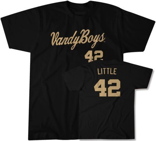 Vanderbilt Baseball Christian Little 42 Tee Shirt