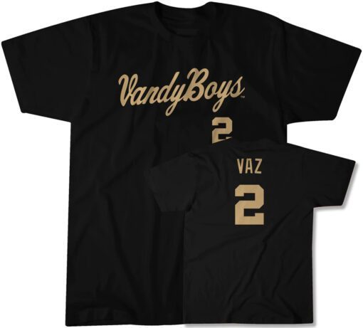 Vanderbilt Baseball: Javier Vaz 2 Tee Shirt