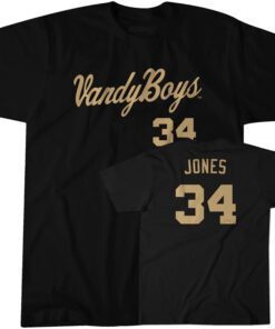 Vanderbilt Baseball: Spencer Jones 34 Tee Shirt