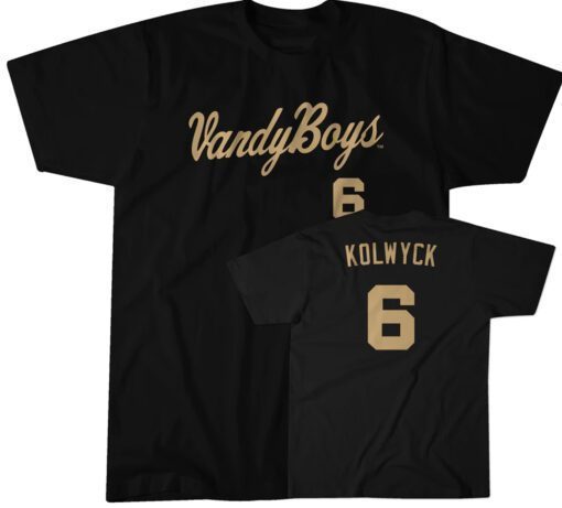 Vanderbilt Baseball: Tate Kolwyck 6 Tee Shirt