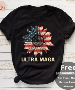 Vintage Donald Trump Ultra Maga US Flag Tee Shirt