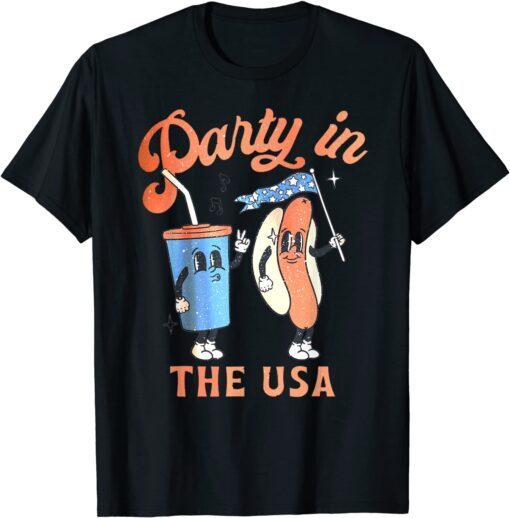 Vintage Party in the USA 4th of July Tee Shirt