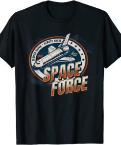 Vintage Retro Space Force Military Patriotic Armed Forces Tee Shirt