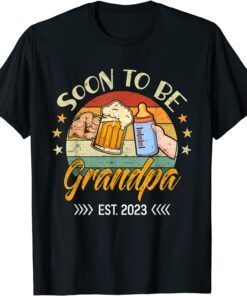 Vintage Soon to be Grandpa Est.2023 Tee Shirt