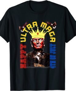 Vintage Trump Maga King Pro Trump USA Flag 4th Of July Tee Shirt