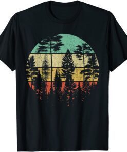 Wildlife Trees Outdoors Nature Retro Forest Classic Shirt