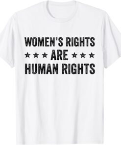 Women's Rights Are Human Rights Feminist Protect Distressed Tee Shirt