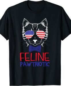 4th Of July Cat Independence Day Patriot USA Tee Shirt