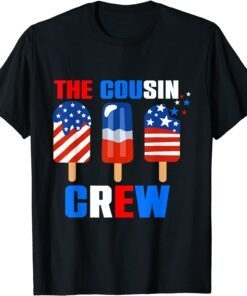 4th Of July The Cousin Crew USA American Flag Popsicle Tee Shirt