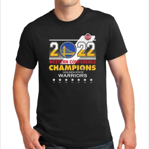 7th Western Conference Champions , Golden State Warriors Champions History Tee Shirt