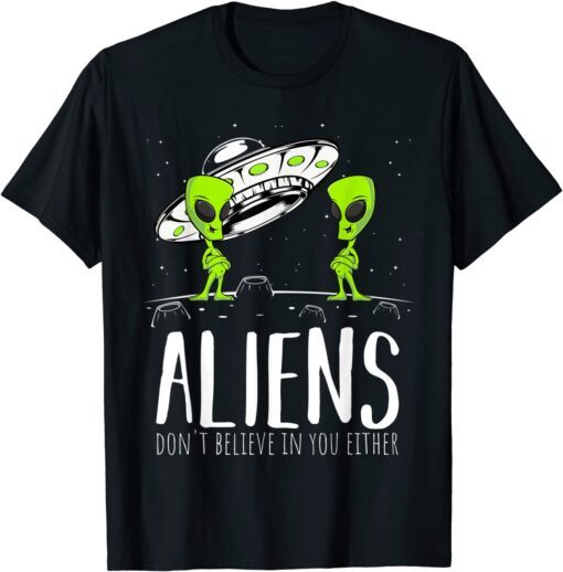 Aliens Space Planets Stars Science Fans Lover Tee Shirt