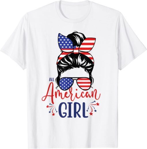 All American Girls 4th Of July Family Matching Tee Shirt