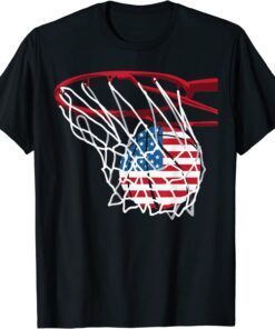 American Patriotic Basketball 4th Of July US Flag Tee Shirt